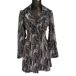 BISOU bisou paisley trench coat